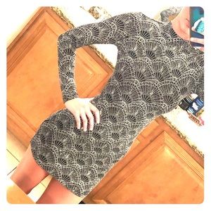 Art Deco glitter mini dress